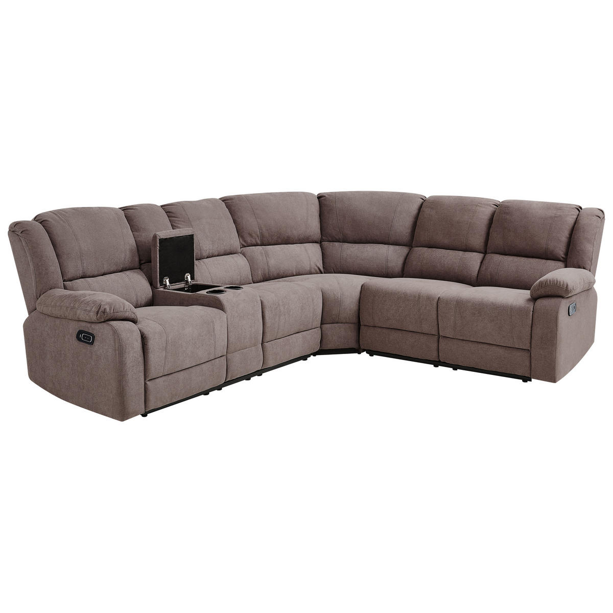 ECKSOFA Polsterbezug Taupe Rokke - Taupe, Textil (229/196cm) - Beliani
