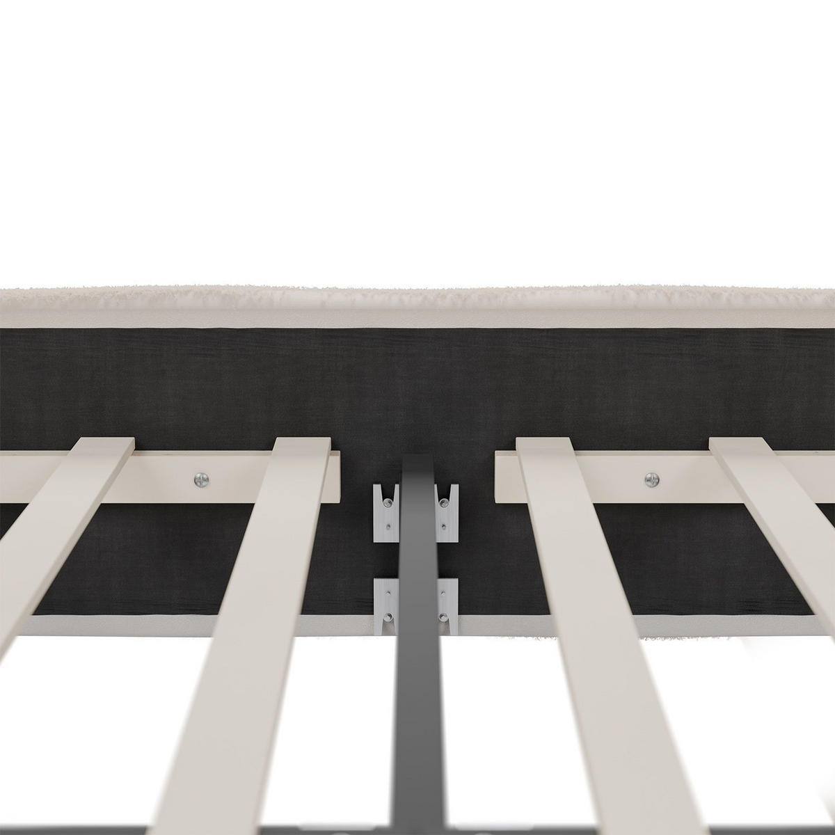 POLSTERBETT Florenz beige 140x200 cm mit Matratze - Beige, Holz (140/200cm) - Juskys