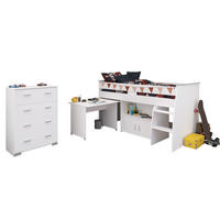 KINDERZIMMER SET Parisot Reverse 2-tlg. Holzdekor Weiß - Weiß, Kunststoff (100/1/200cm) - 58aufmkessel