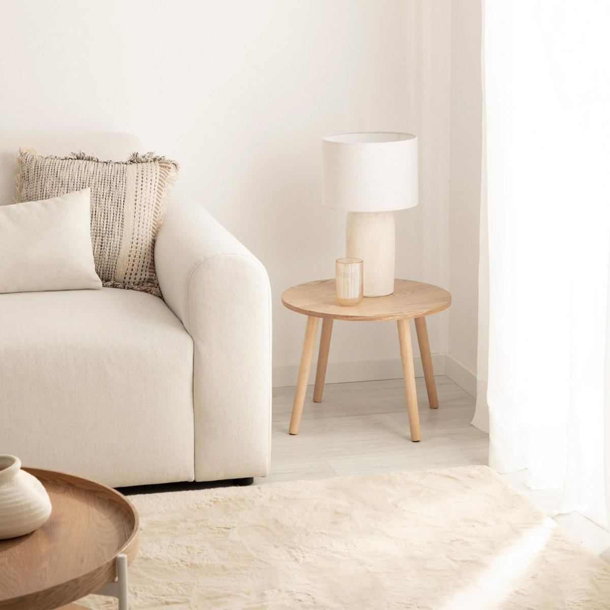 BEISTELLTISCH Hous Natürlich 50 cm x 38 cm - Naturfarben, Holzwerkstoff (50/50/38cm)