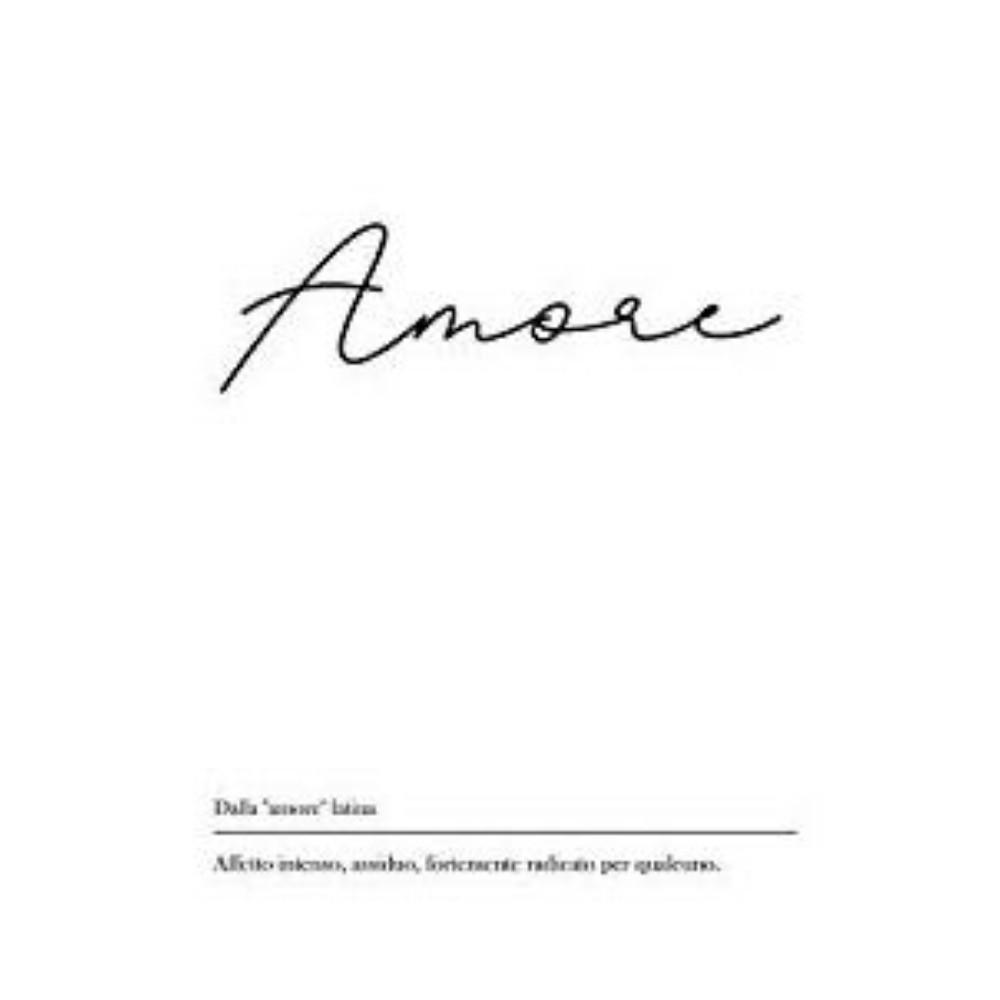 POSTER Wörterbuch Italienisch Amore A4 Rahmenlos - Klar, Papier (29.7/5/21cm) - Nacnic