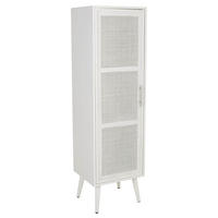 SCHRANK aus Holz und Gitter 41x37x140cm - Weiß, Holz (40.5/139.5/37cm) - Wanderlust