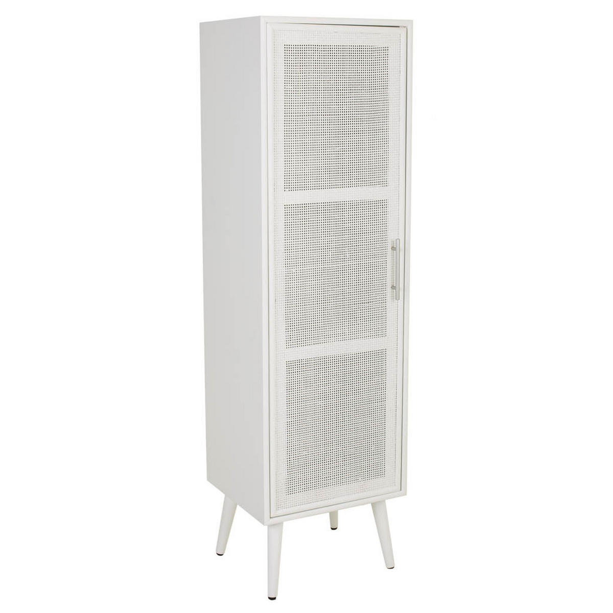 SCHRANK aus Holz und Gitter 41x37x140cm - Weiß, Holz (40.5/139.5/37cm) - Wanderlust