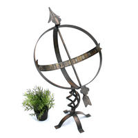 SONNENUHR Garten Metall Patina Wetterfest 70 cm - Weiß, Metall (50/70/40cm) - DanDiBo