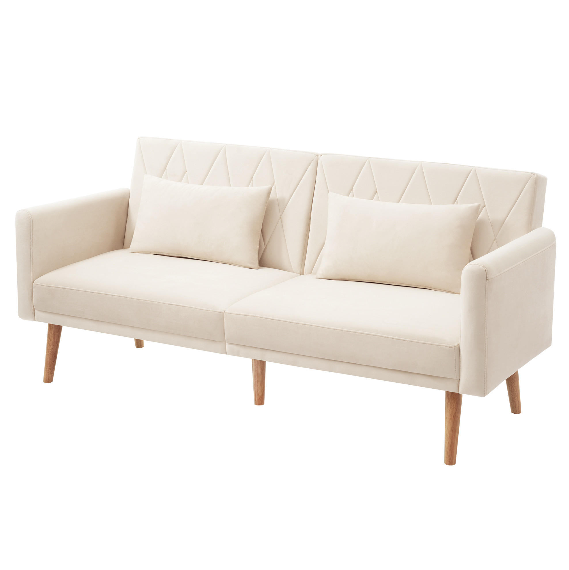 SCHLAFSOFA 180/75/82 cm in Beige – mit verstellbaren Rückenlehnen - Beige, Textil (82/75/180cm) - BEAOK