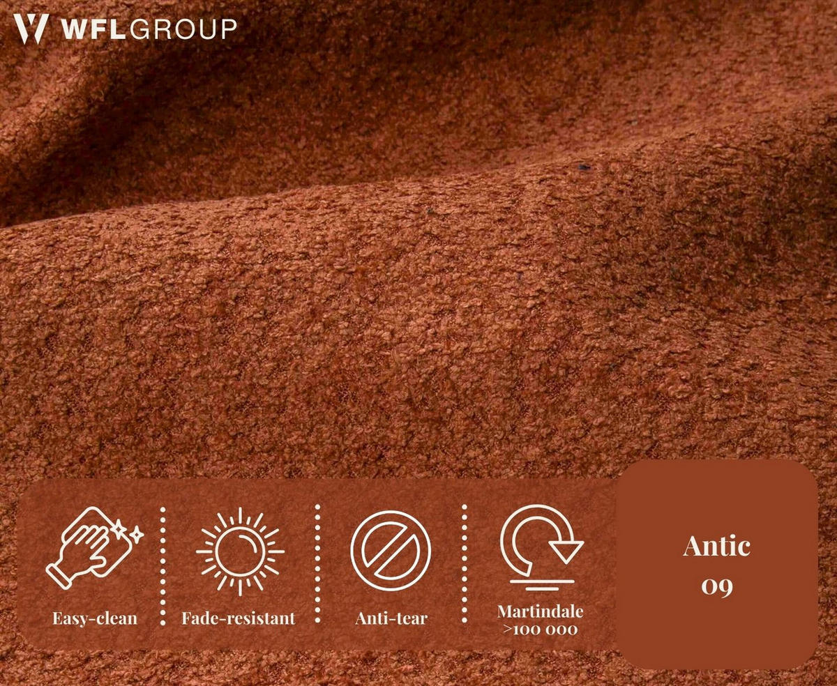 SCHLAFSOFA Milla mit Bettkasten, Terracotta Braun 205/97/85 cm - Terracotta, Textil/Metall (205/97/85cm) - WFL GROUP
