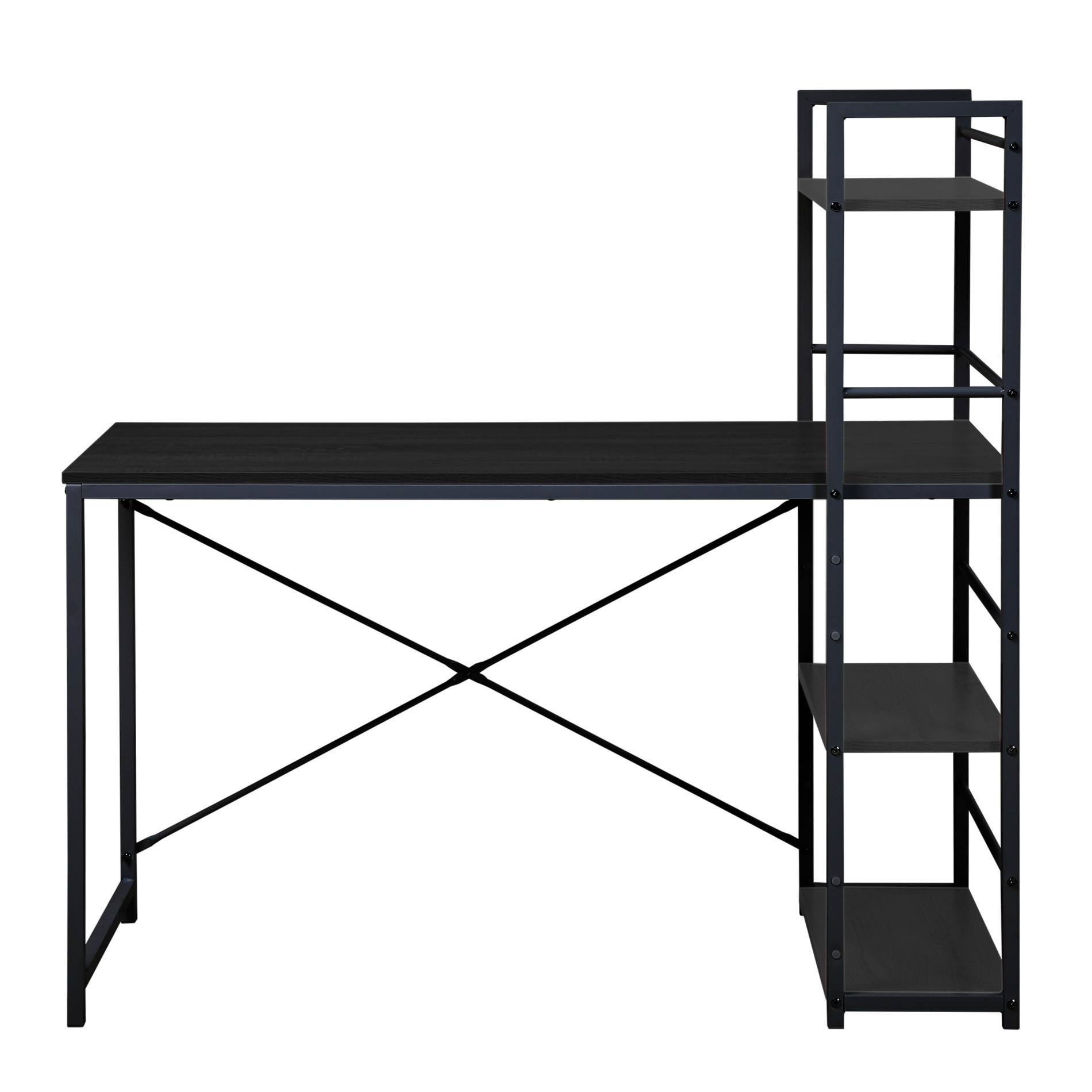 SCHREIBTISCH Schwarz 52/120/72 cm - Schwarz, Holzwerkstoff (120/52/72cm) - Mobili Rebecca