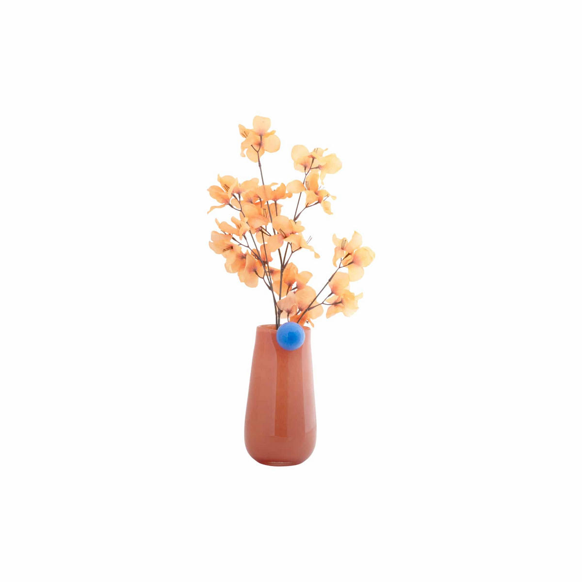 VASE Bolita 15/15/25 cm - Orange, Glas (15/25cm) - Present Time