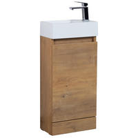 GÄSTE-WC-MÖBELSET Peru 2 Teile Eiche - 40 x 22 x 89 cm - Eichefarben, Holz (40/89/22cm) - Badplaats