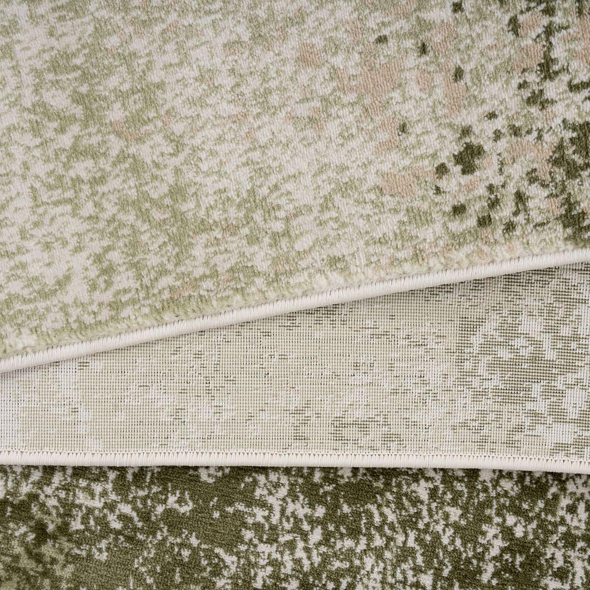 WEBTEPPICH Catalina Barrow Grün - Grün, Textil (160/231cm) - Kukoon Rugs