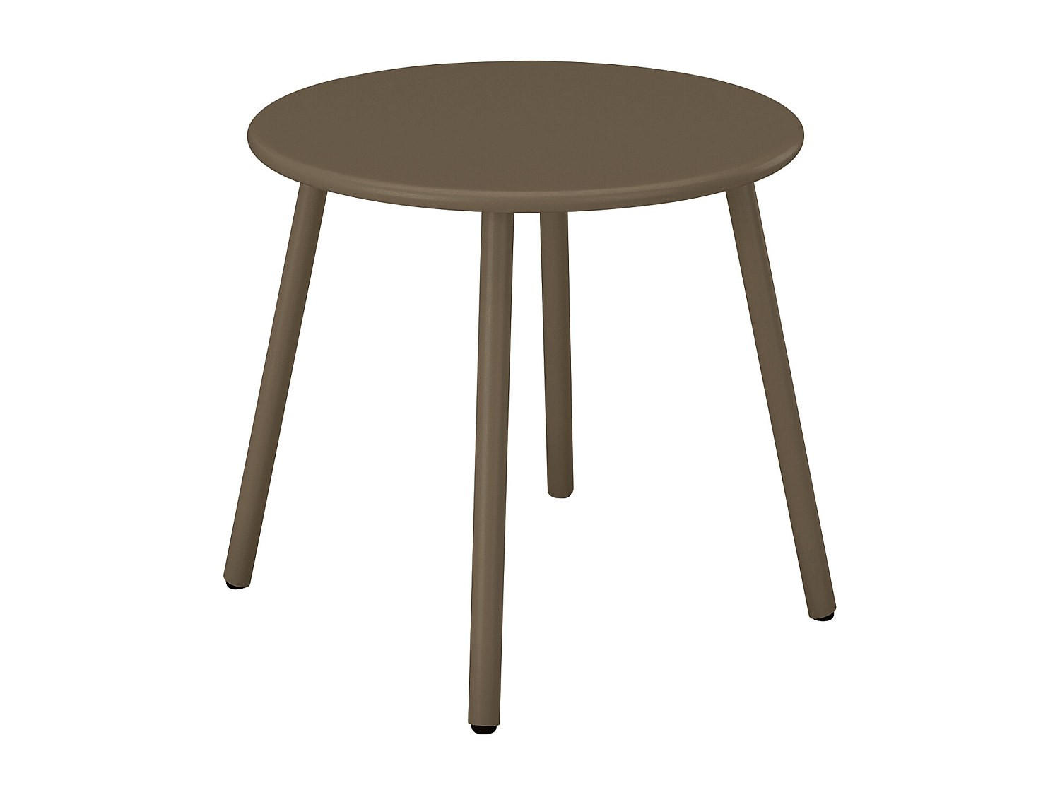 GARTENBEISTELLTISCH - 1 -Sitzer - Stahl - taupe - MIRMANDE - Braun, Metall (50/50/44.5cm) - Vente-Unique