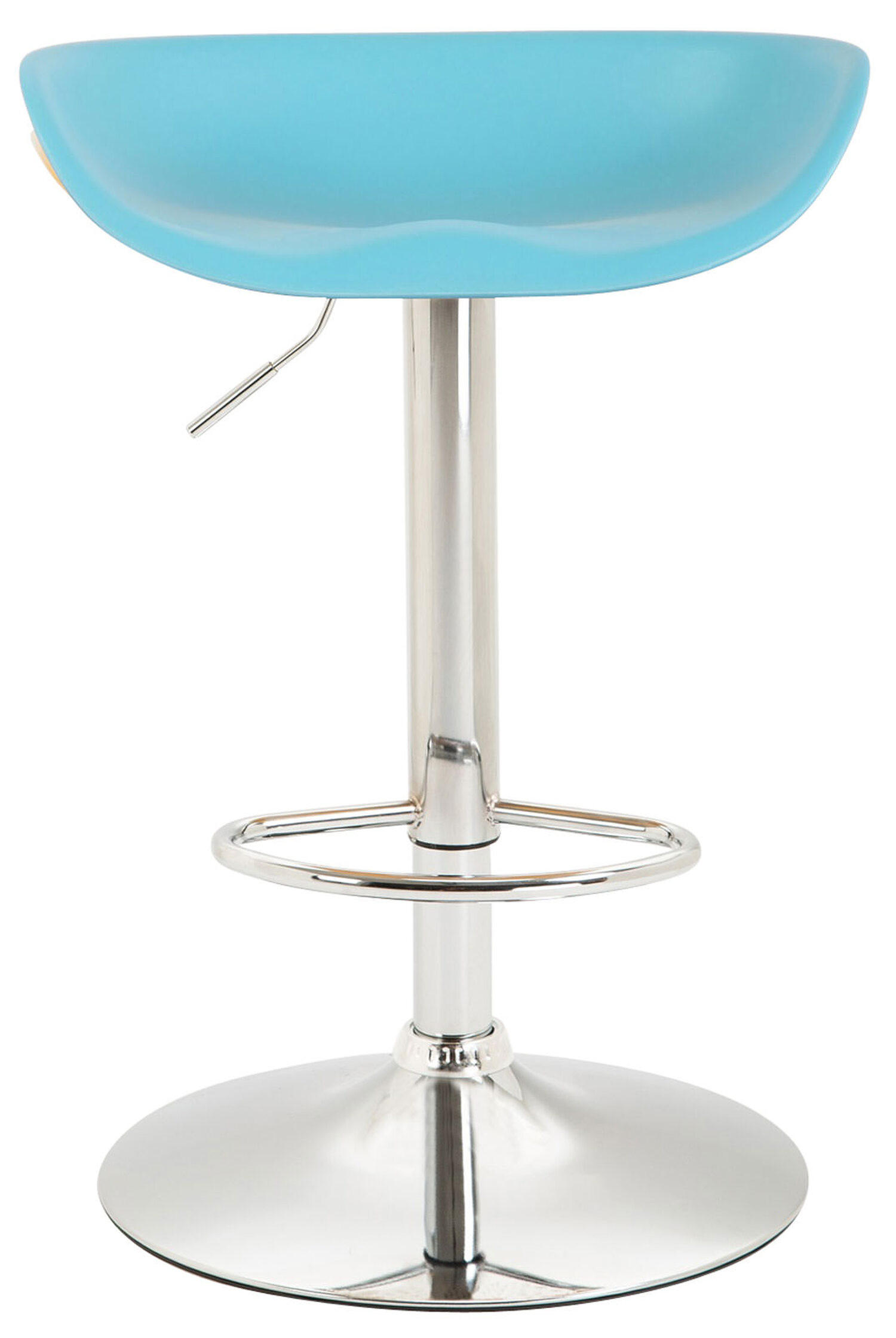 BARHOCKER Anna, Gestell Metall in Chromoptik, Kunststoff Blau - Blau/Chromfarben, Kunststoff/Textil (52/77/43cm) - TPFLiving