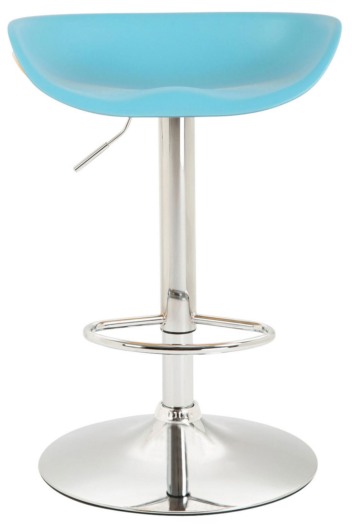 BARHOCKER Anna, Gestell Metall in Chromoptik, Kunststoff Blau - Blau/Chromfarben, Kunststoff/Textil (52/77/43cm) - TPFLiving