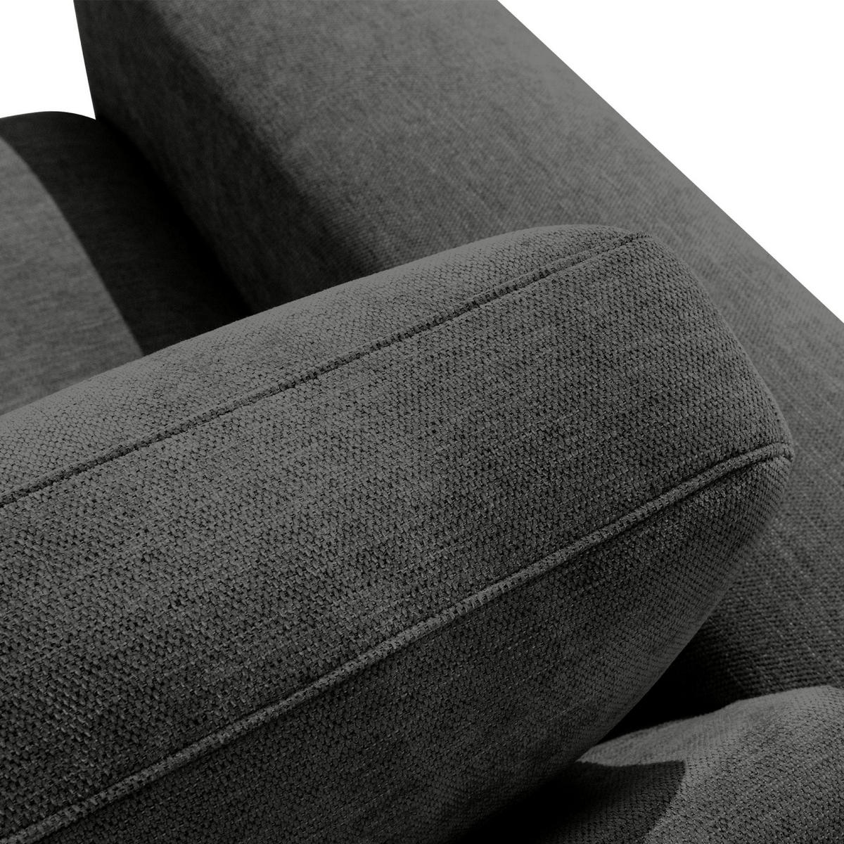 5-SITZER ECKSOFA ZUCCO Chenille rechts, Anthrazit - Anthrazit, Textil (430/84/105cm) - KONSIMO®