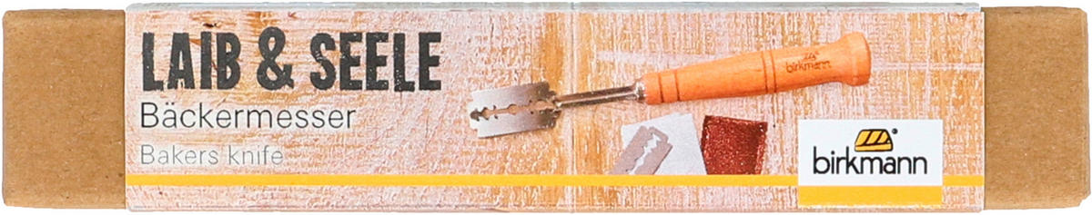 DEKORIERMESSER für Brot Laib & Seele 19 cm - Braun, Keramik (2/2/1cm) - Birkmann