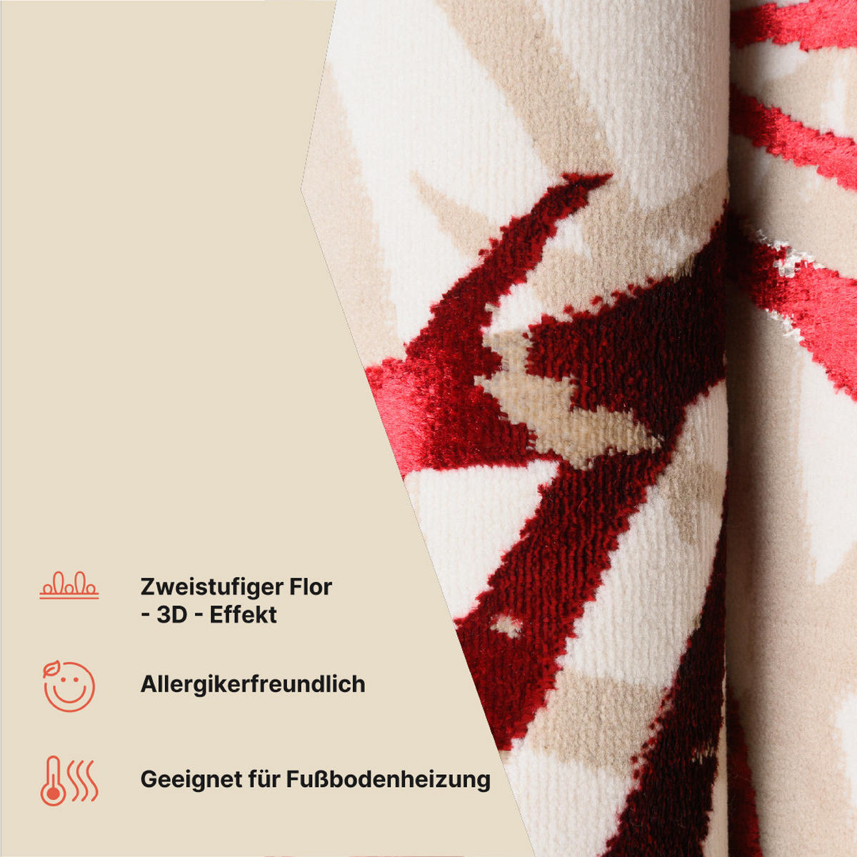 TEPPICH GOLDEN Dunkelcreme 160/230 cm - Dunkelbraun, Kunststoff (160/230cm) - Tapiso