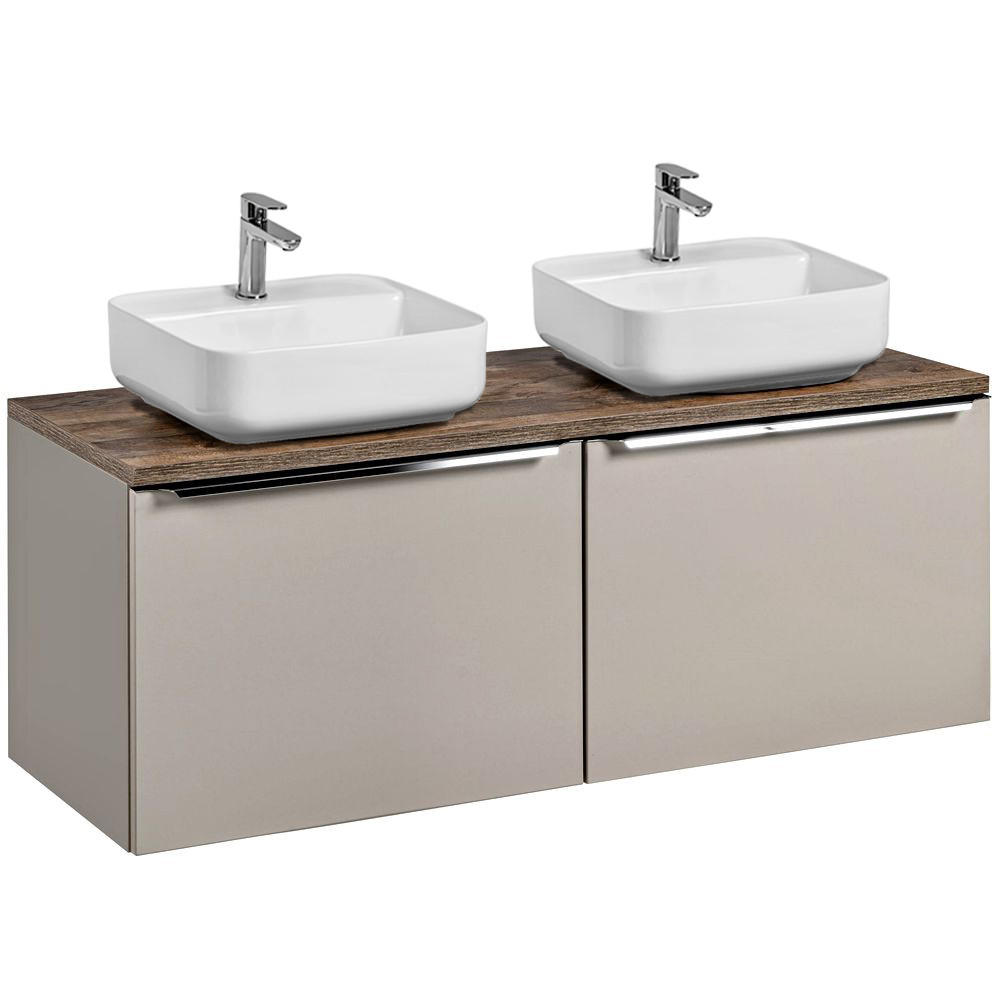 Lomado Badmöbel-Set Beige 120x64x46 cm