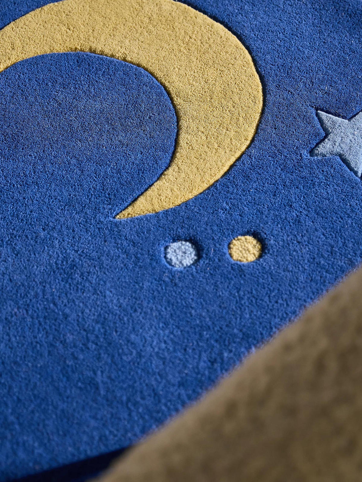 KINDERTEPPICH Alex Blau ø 120 cm rund - Blau, Naturmaterialien/Textil (120/120cm) - benuta