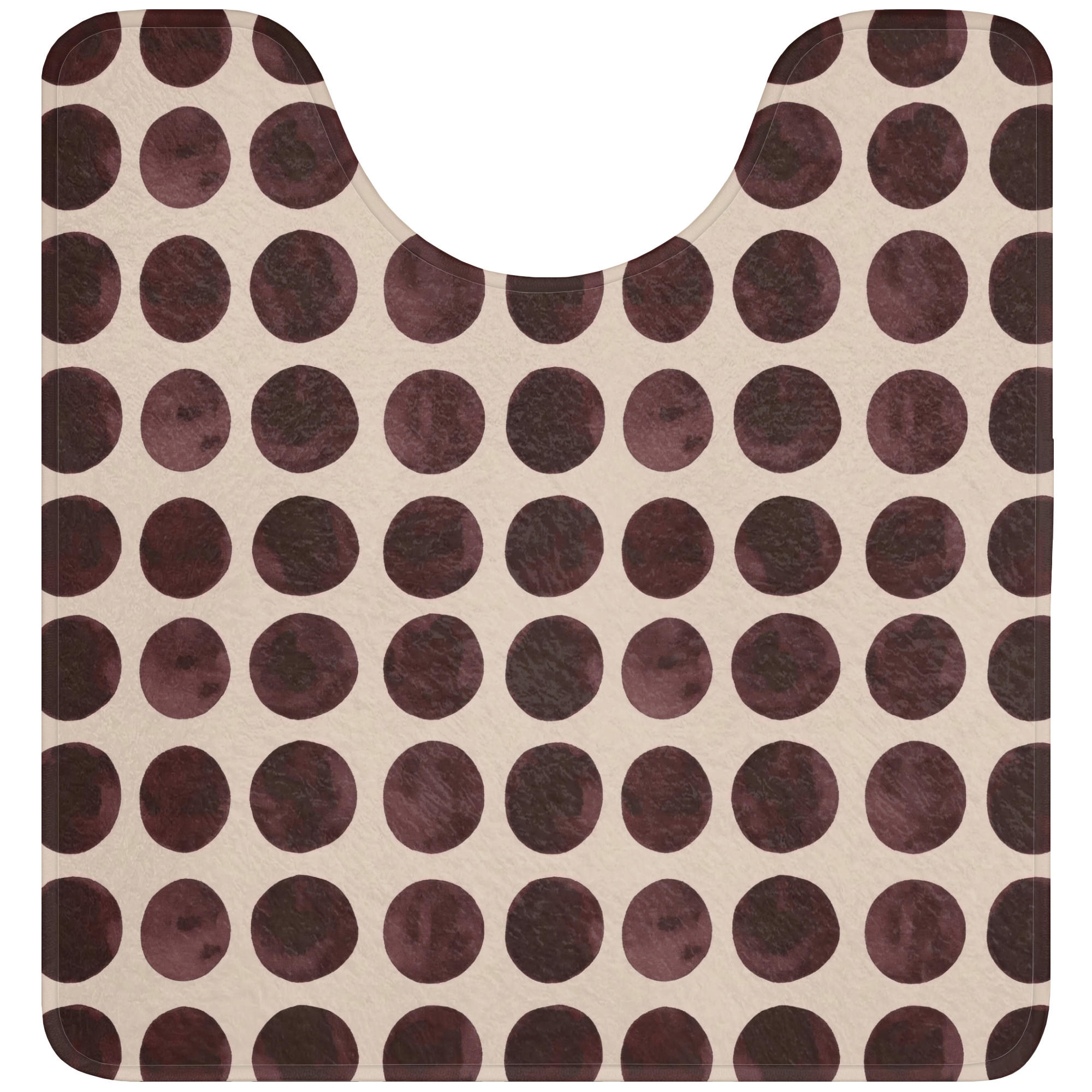 OnlyWow WC PŘEDLOŽKA Puntíky - Vzor - Hnědý 55x60 cm