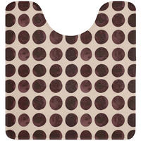 WC PŘEDLOŽKA Puntíky - Vzor - Hnědý 55x60 cm - bordeaux, textil/plast (55/1cm) - OnlyWow