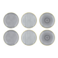 TELLER Pattern Ø26cm - 6er-Set - Eclipse - Grau, Keramik (26cm) - Björn