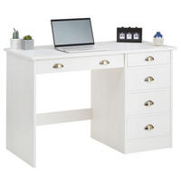 SCHREIBTISCH LANA - Weiß, Holz (54/114/76cm) - IDIMEX