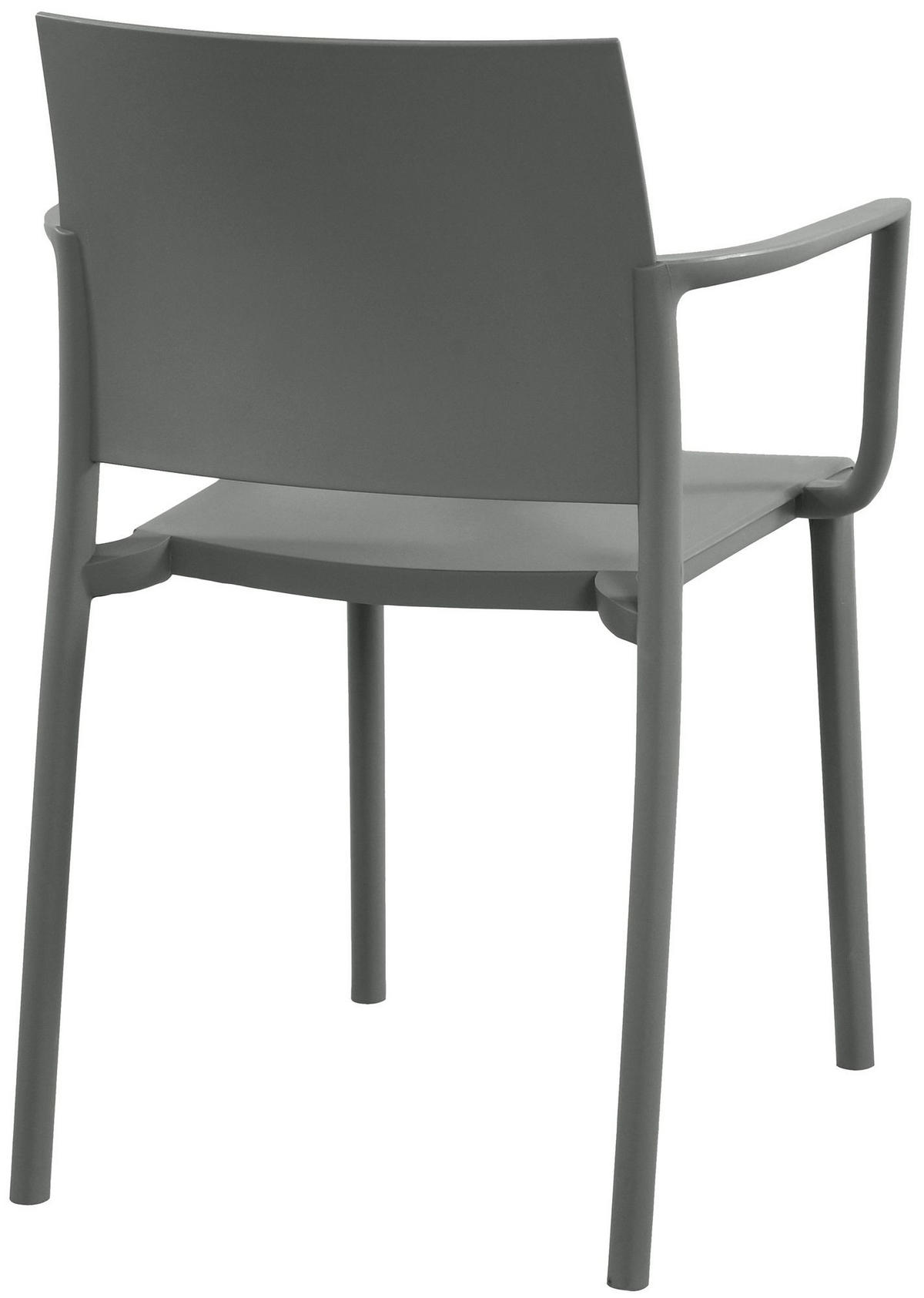 GARTENSTUHL Kunststoff Dunkelgrau - Dunkelgrau, Kunststoff (57/81/52cm) - CLP