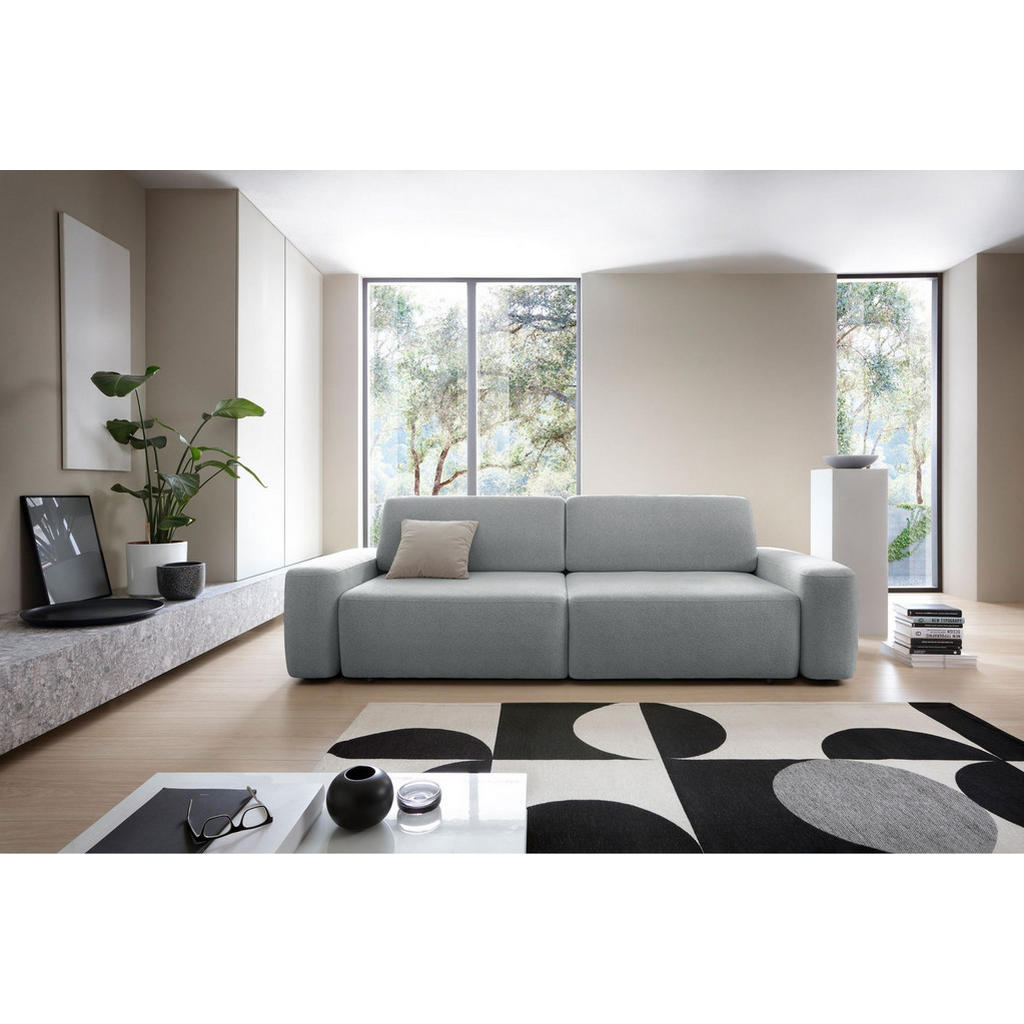 Thumbnail - Selsey 3-Sitzer, Hellgrau, Textil, Rechteckig, 257x82x105 cm, Wohnzimmer, Sofas & Couches, Schlafsofas