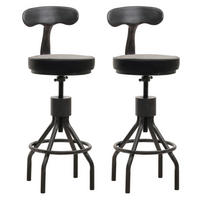 BARHOCKER Schwarz 2er-Set - Schwarz, Textil (41/108/47cm) - MCW