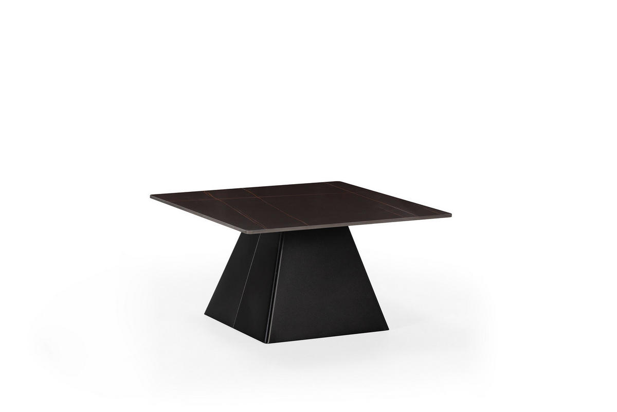 COUCHTISCH Merve Schwarz 80/80/43 cm - Schwarz, Stein (80/80/43cm) - Drawer