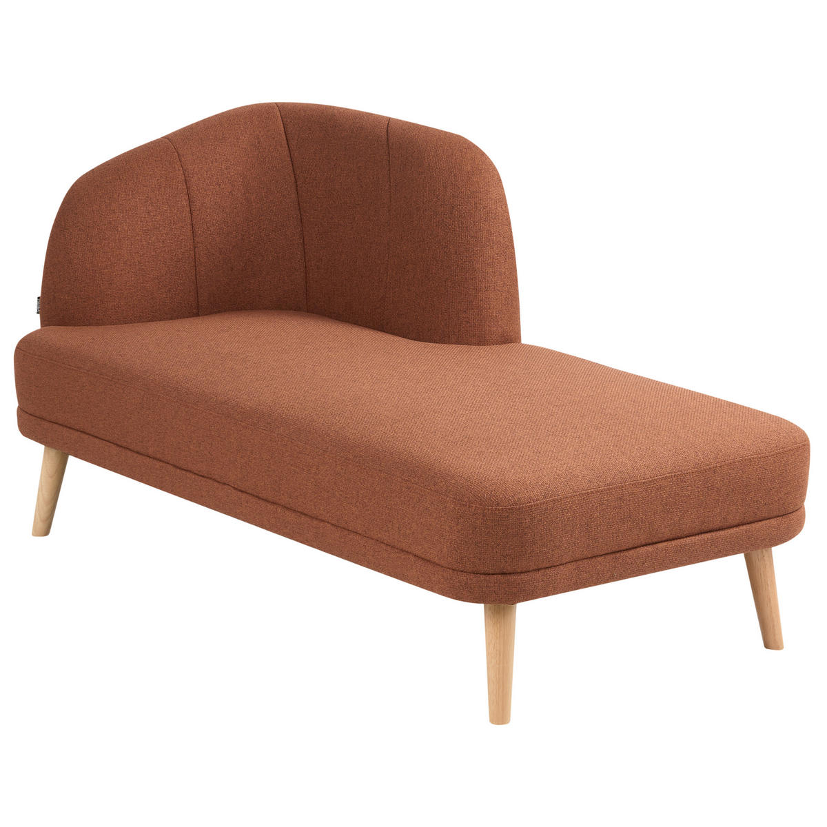 ČALOUNĚNÉ LEHÁTKO CHAISE LONGUE LEVOSTRANNÉ Látka Zlatohnědé Tanlay - zlatá/hnědá, textil (74/78/153cm) - Beliani