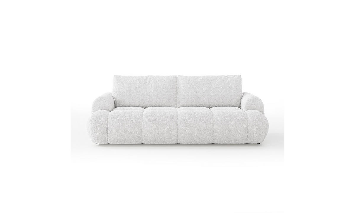 SCHLAFSOFA CORAL 250/100/85 cm mit Bettkasten Stoff Coral 70 - Creme, Textil (250/85/100cm) - Lookway