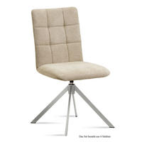 ESSZIMMERSTUHL drehbar (6er-Set) Drucie 47x91x60 Edelstahl/Natur - Edelstahlfarben/Naturfarben, Kunststoff (60/91/47cm) - 58aufmkessel