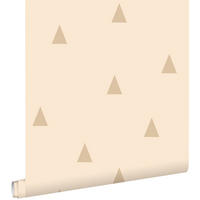 TAPETE grafische Dreiecke 53 cm x 10.05 m - Beige, Papier (53/0.1cm) - ESTAhome