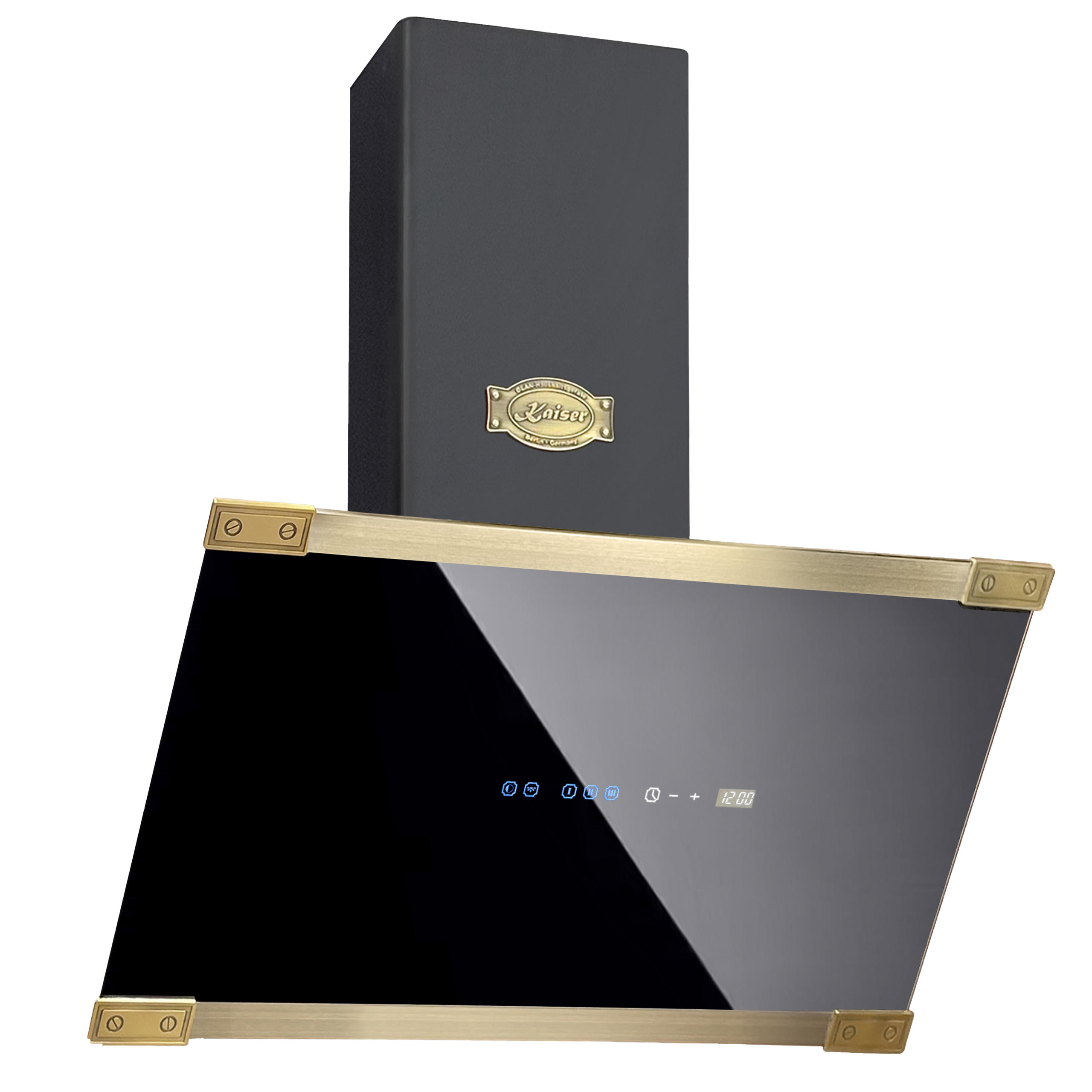 DUNSTABZUGSHAUBE AT 6445 AD Eco 60 cm Schwarz - Schwarz, Glas/Metall (60/75.5/37.5cm) - Kaiser Küchengeräte