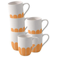 HENKELBECHER Fleur Couleur Soleil 290 ml 6er Set - Gelb, Keramik (0.29L) - Villeroy & Boch