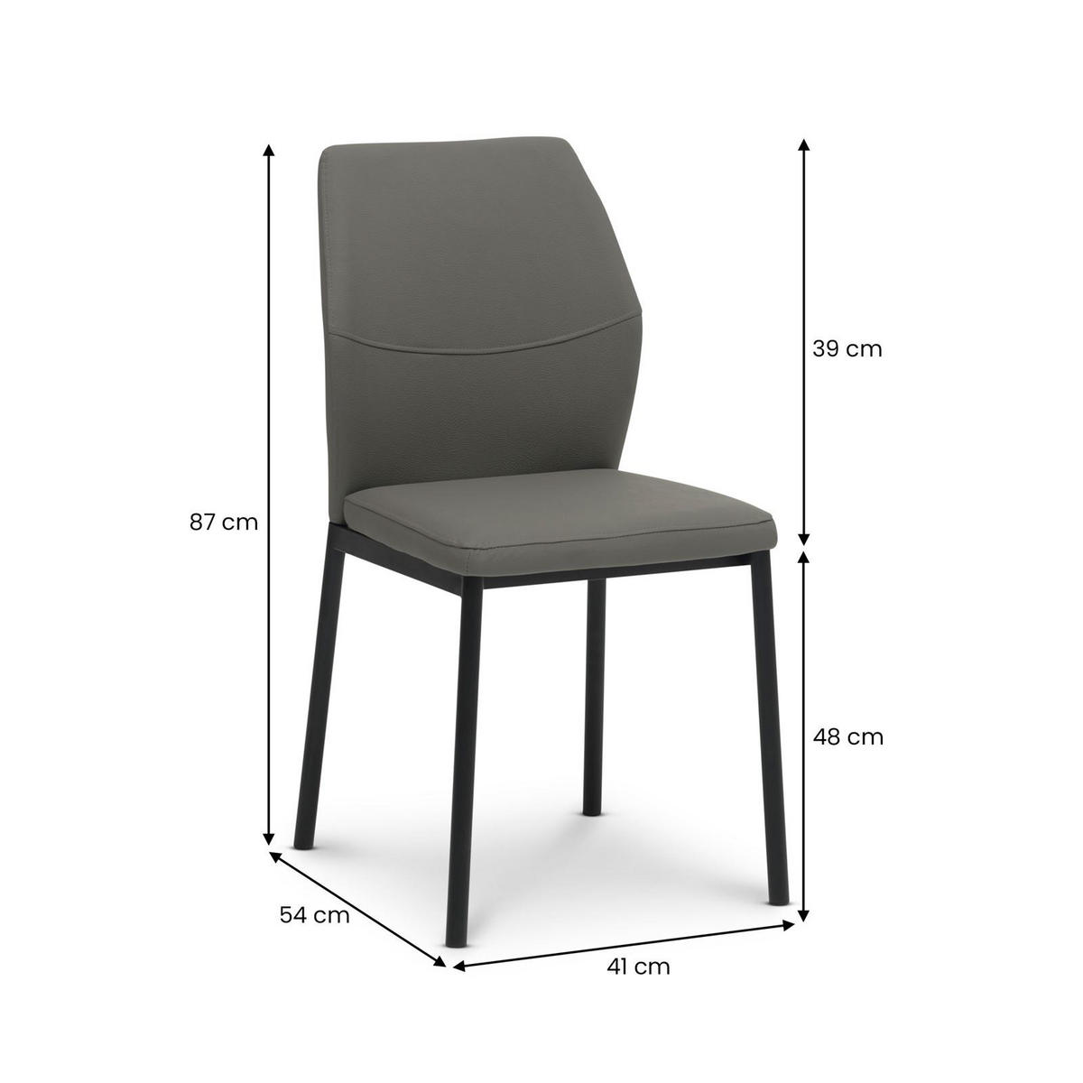 ESSGRUPPE CHESTER/GINOVA 5er Set schwarz - Schwarz, Holzwerkstoff/Metall - IDIMEX