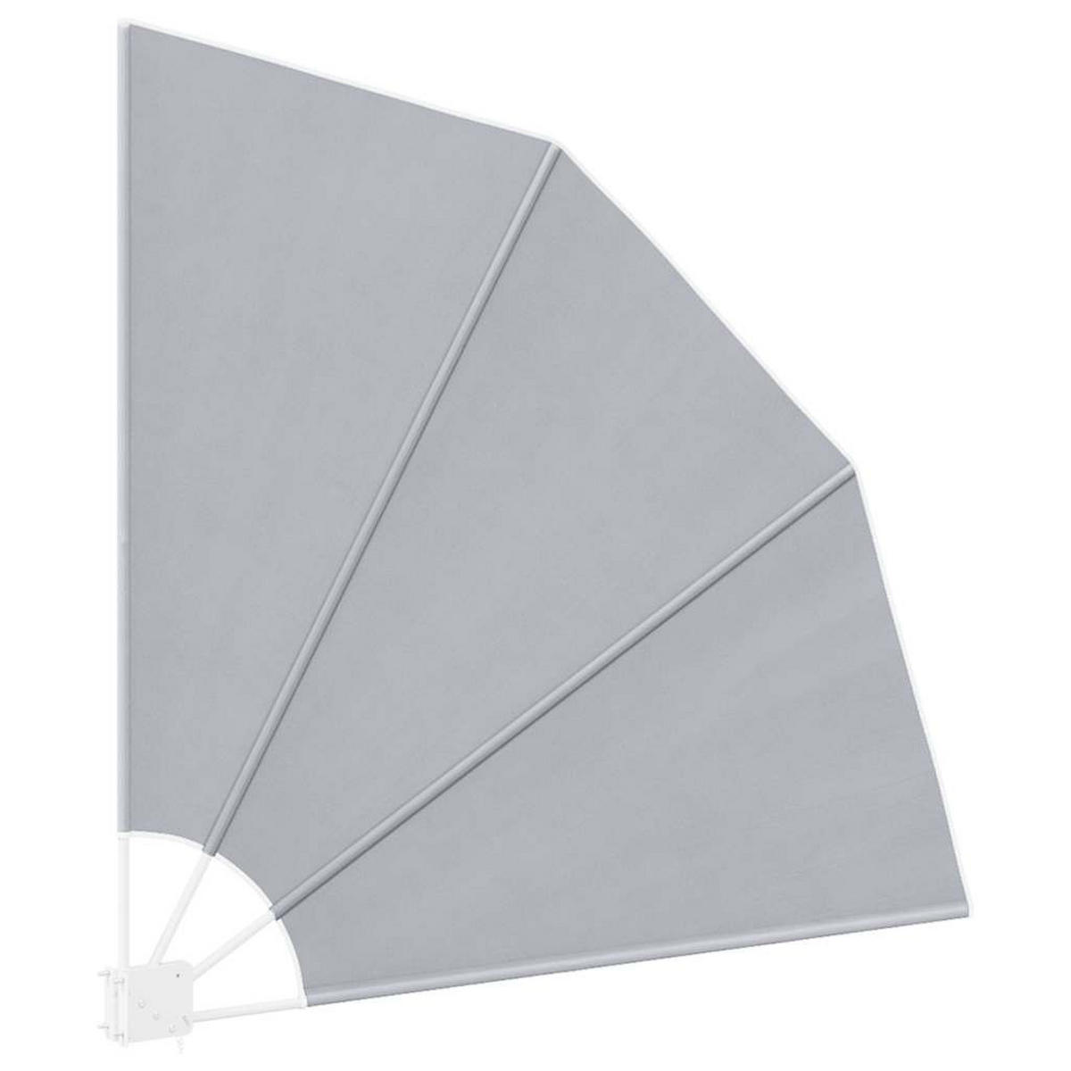 FALTBARER Balkonfächer Grau 140/140 Cm - Grau, Textil (140/140cm) - vidaXL