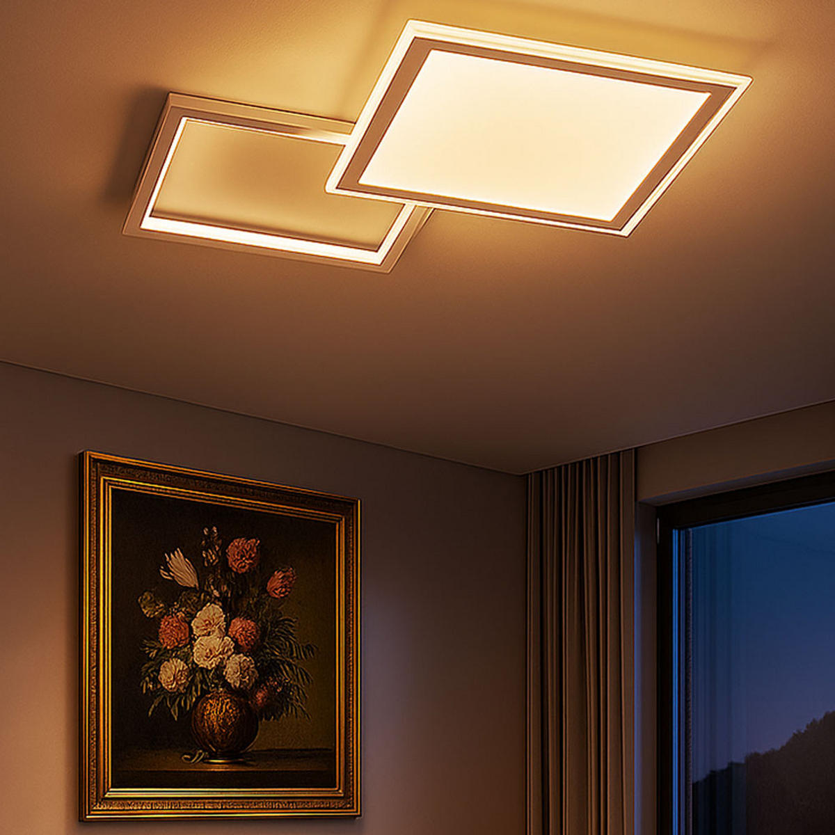 LED DECKENLEUCHTE Aluminium Silber - Silberfarben, Metall (51/51/4.5cm) - Wofi