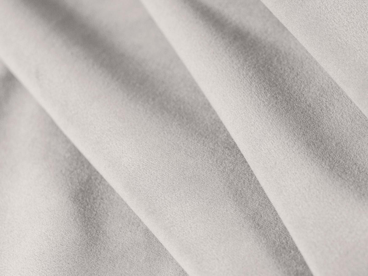 PANORAMASOFA Kendal aus Samt hellgrau 7 Sitzplätze - Hellgrau, Textil (203/79/372cm) - Micadoni