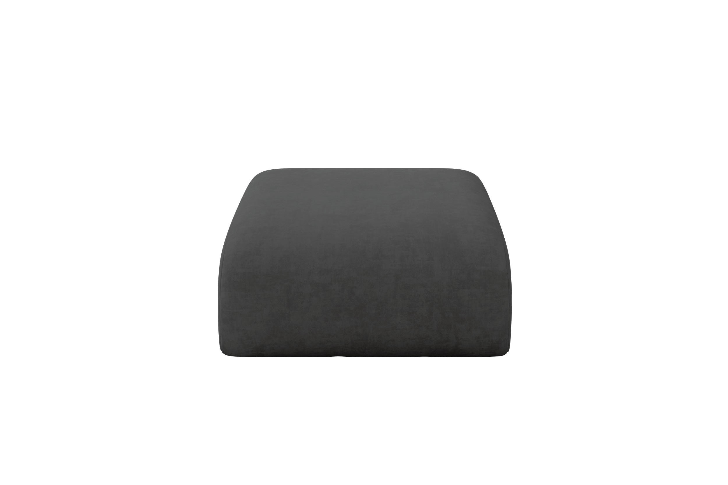 POUF MIRA-PUF 91x89x40 Dunkelgrau cm Velours Modular Sitzhocker - Dunkelgrau/Schwarz, Holzwerkstoff/Kunststoff (91/40/89cm) - ALTDECOR