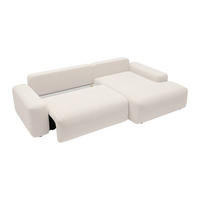 SCHLAFSOFA - 4 Personen-Sitzer - Stoff - Cremefarben - - Creme, Textil (264/87/162cm) - Vente-Unique
