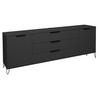 LOWBOARD Erna 216x45x82 Anthrazit matt Lack - Grau, Holzwerkstoff (216/82/45cm) - 58aufmkessel