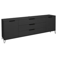 LOWBOARD Erna 216x45x82 Anthrazit matt Lack - Grau, Holzwerkstoff (216/82/45cm) - 58aufmkessel