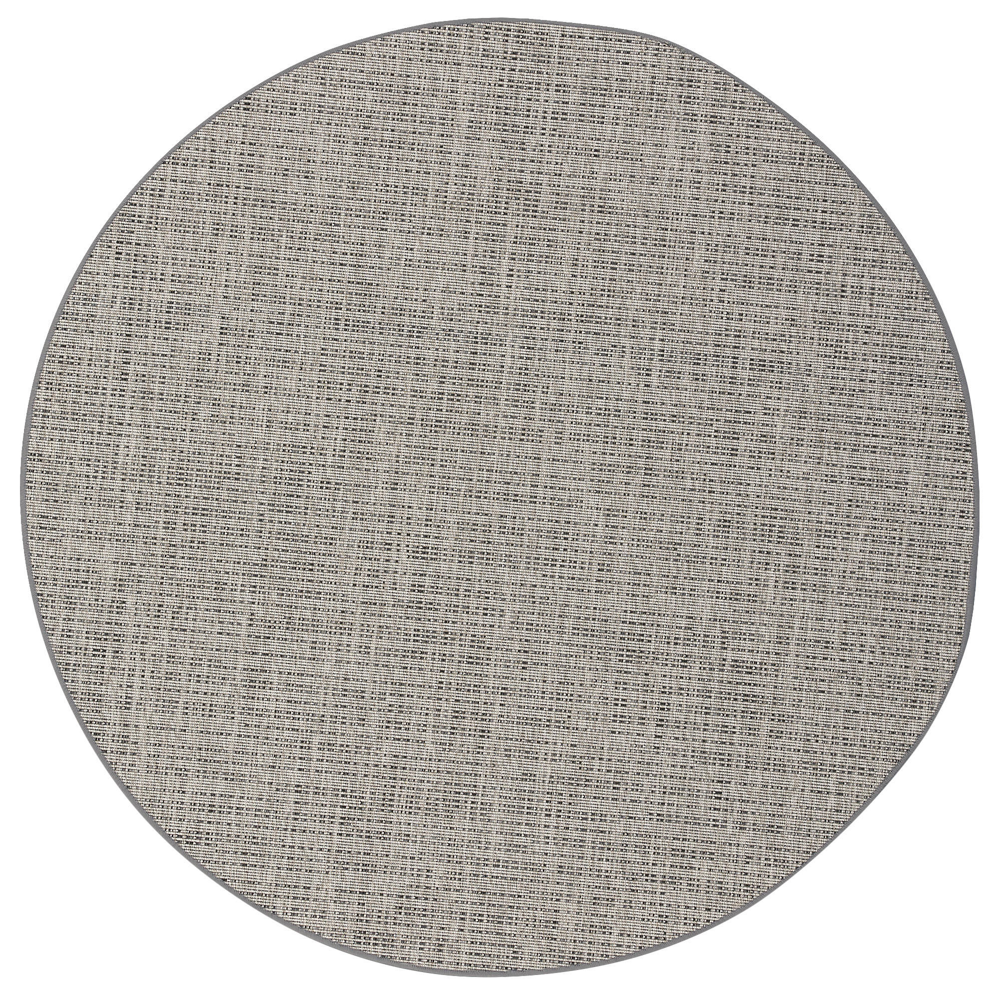 SISAL-OPTIK DESIGNER FLACHGEWEBE TEPPICH PURE MELIERT RUND - Beige/Grau, Textil (160/160cm) - Snapstyle