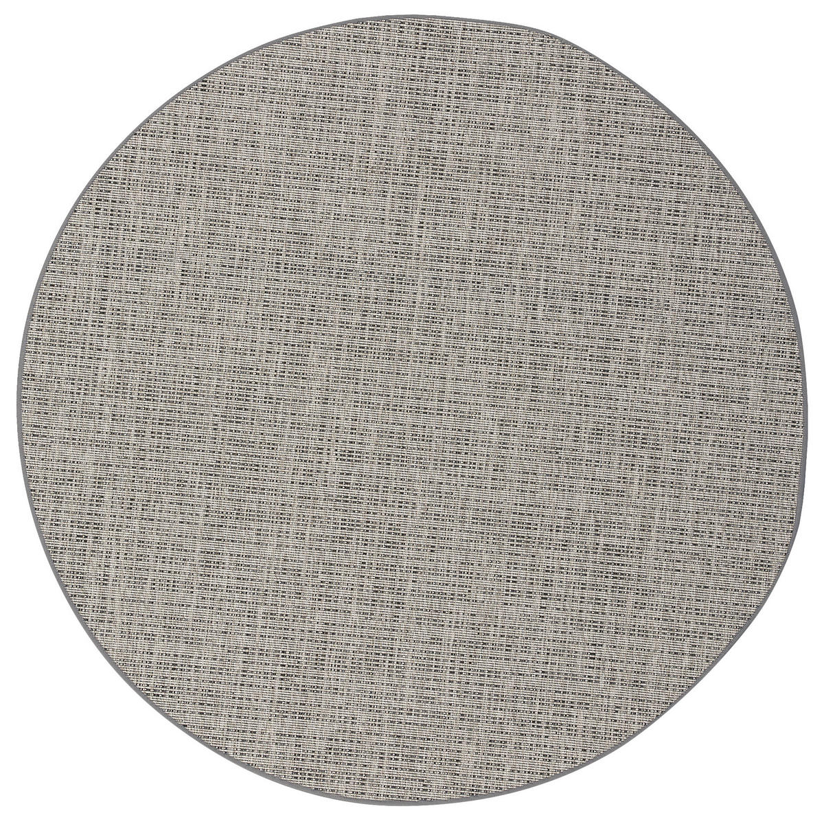 SISAL-OPTIK DESIGNER FLACHGEWEBE TEPPICH PURE MELIERT RUND - Beige/Grau, Textil (160/160cm) - Snapstyle