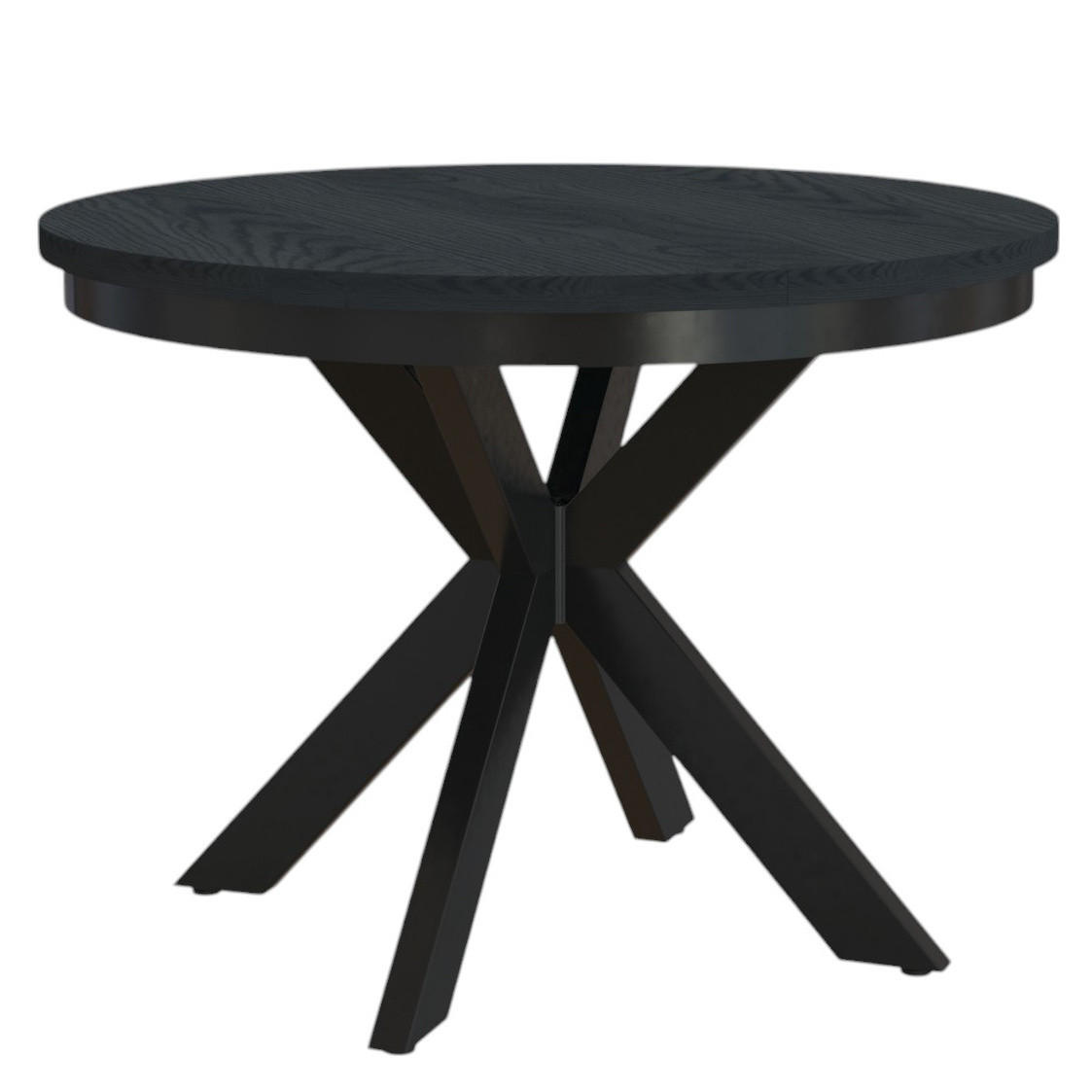 ESSTISCH BELLAMI 100-180 Schwarz - Schwarz, Holzwerkstoff (100/100/75cm) - Compleo24