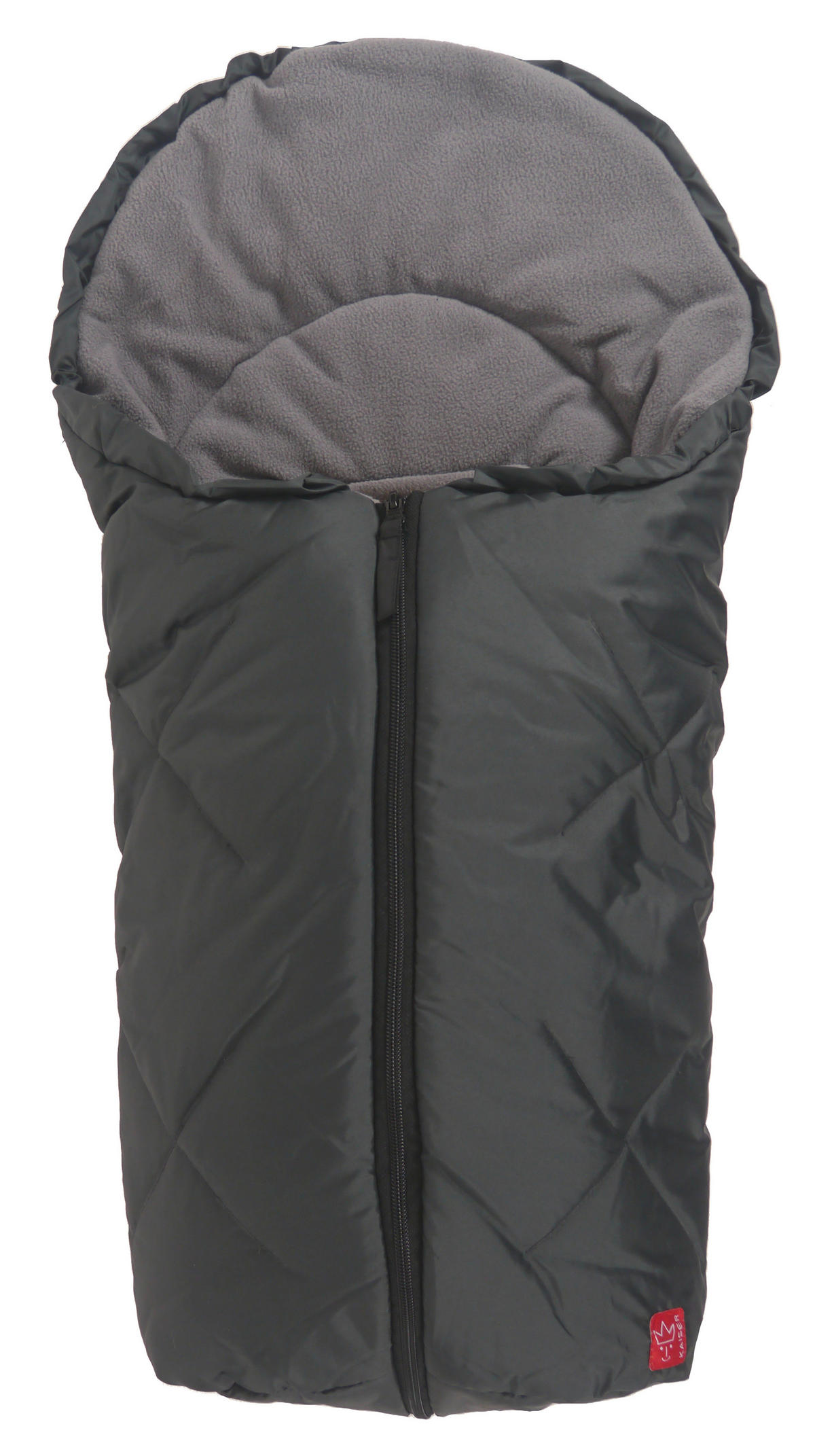 BABYSCHALENFUSSSACK Moo, anthracite/light grey - Grau, Textil (40/4/80cm) - Kaiserbaby
