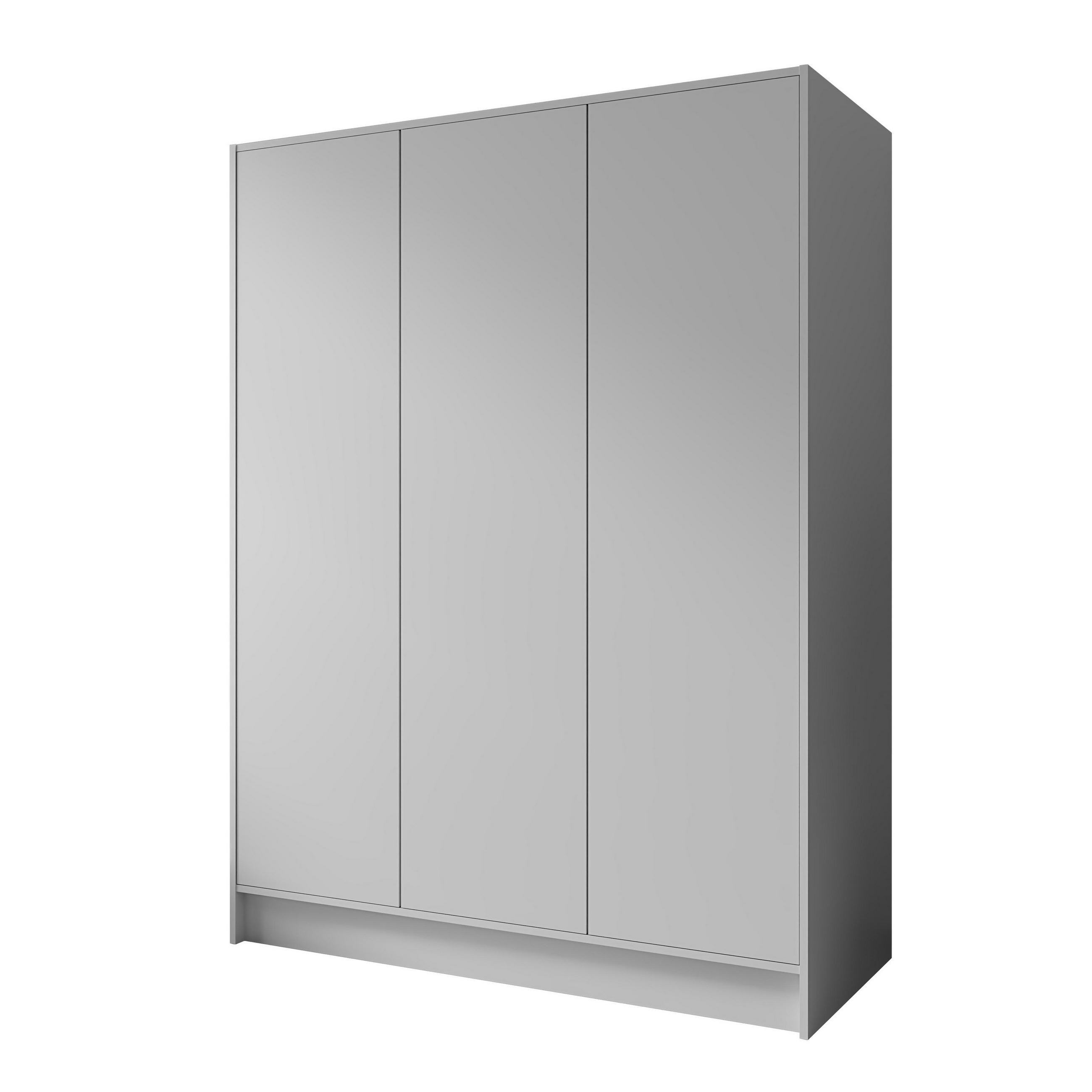 DREHTÜRENSCHRANK VELAR 150/200/51 cm Modern Kleiderschrank 3-türig Weiß - Weiß, Holzwerkstoff (150/200/51cm) - MASSENO