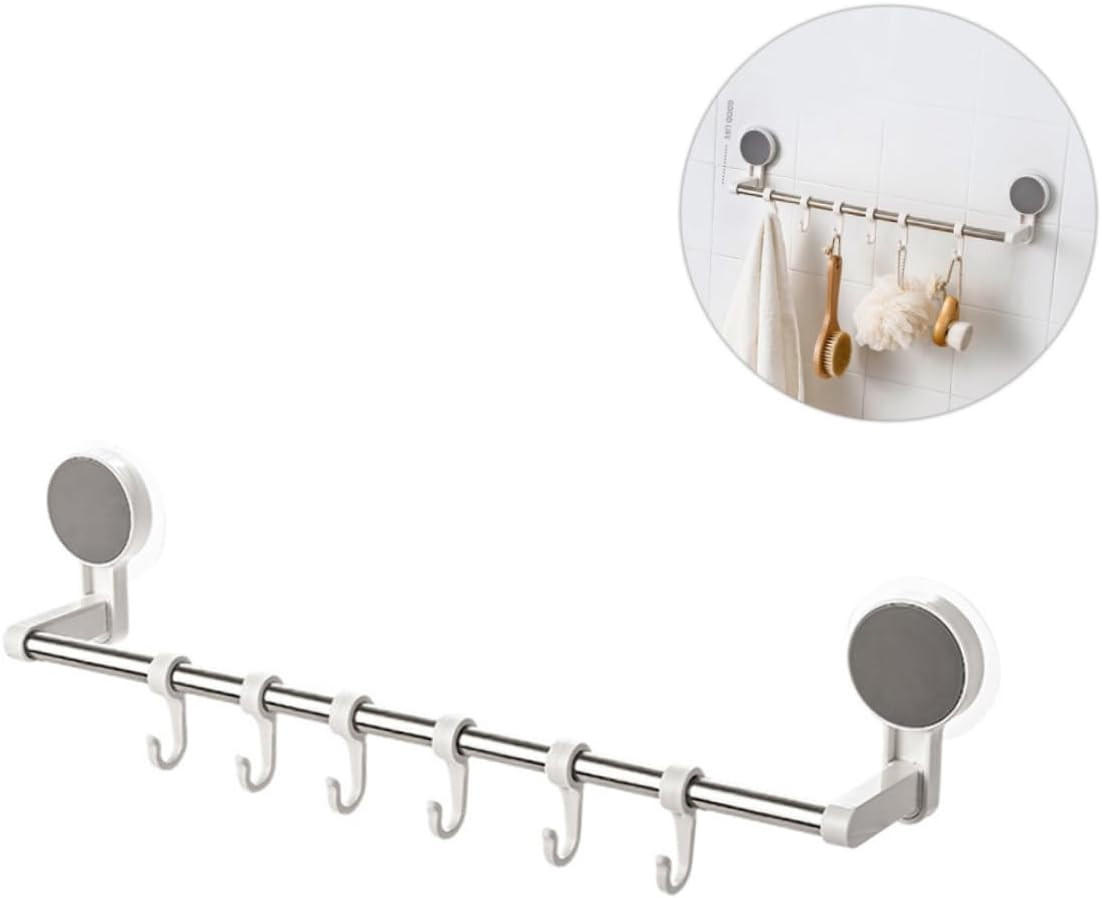 HANDTUCHSTANGE , Handtuchhalter mit Saugnapf - Silberfarben, Metall (4/9/49cm) - BELZ